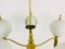 Mid-Century Brass Ceiling Lamp, 1950s, Image 2