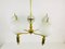 Mid-Century Brass Ceiling Lamp, 1950s, Image 8