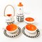 Mid-Century French Ceramic Coffee Set by Lili, 1950s, Set of 7 1