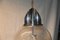 Chromed Metal and Murano Glass Ceiling Lamp from Selenova, 1970s 3