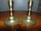 Art Deco Brass Candleholders, 1960s, Set of 2 2