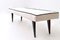 Mid-Century Italian White Velvet and Ebonized Beech Bench, 1950s 5