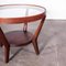 Round Dark Oak Side Table by Kozelka & Kropacek for Interieur Praha, 1950s 4