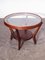 Round Dark Oak Side Table by Kozelka & Kropacek for Interieur Praha, 1950s 3