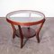 Round Dark Oak Side Table by Kozelka & Kropacek for Interieur Praha, 1950s 1