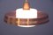 Dänische Deckenlampe aus pinkem Kupfer & Opalglas, 1960er 5