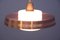 Danish Pink Copper and Opaline Glass Ceiling Lamp, 1960s 5