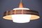 Dänische Deckenlampe aus pinkem Kupfer & Opalglas, 1960er 4