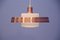 Danish Pink Copper and Opaline Glass Ceiling Lamp, 1960s, Image 1