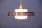 Danish Pink Copper and Opaline Glass Ceiling Lamp, 1960s 3