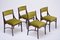 Rosewood and Green Velvet Model 110 Dining Chairs by Ico & Luisa Parisi for Cassina, 1960s, Set of 4 6