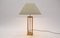 Lámpara de mesa italiana de bambú y latón, años 60, Imagen 2