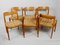 Oak and Cord Model 75 Dining Chairs by Niels Otto Møller, 1960s, Set of 6 6