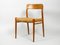 Oak and Cord Model 75 Dining Chairs by Niels Otto Møller, 1960s, Set of 6 1