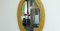 Espejo Mid-Century grande ovalado de ratán, años 50, Imagen 4