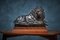 Mid-Century Terracotta Resting Lion by Carlson for P. Ibsen, Image 1