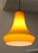 Gelbe Mid-Century Deckenlampe aus Glas 4