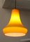 Lámpara de techo Mid-Century de vidrio amarillo, Imagen 4
