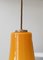 Gelbe Mid-Century Deckenlampe aus Glas 10