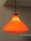 Mid-Century Red Glass Ceiling Lamp 6