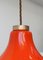 Mid-Century Red Glass Ceiling Lamp 5