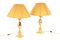 Lámparas de mesa de latón dorado y ónix, años 70. Juego de 2, Imagen 1