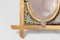 Espejo de mesa pequeño de madera dorada y mosaico, siglo XIX, Imagen 6