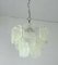 Mid-Century Acrylic and Frosted Glass Chandelier 1