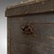 Baúl de viaje victoriano inglés antiguo de zinc y madera de pino, Imagen 2