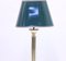 Neoclassical Brass and Green Lacquer Table Lamp, 1970s 6