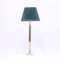 Neoclassical Brass and Green Lacquer Table Lamp, 1970s 4