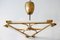 German Art Deco Brass Pendant Lamp, 1930s 4