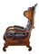Antique French Mahogany and Leather Armchair, Image 2