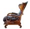 Antique French Mahogany and Leather Armchair, Image 9