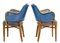 Antique Teak and Leather Armchairs, Set of 2, Image 6