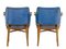 Antique Teak and Leather Armchairs, Set of 2 5