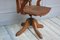 Antique American Oak and Cast Iron Swivel Chair 4