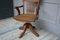 Antique American Oak and Cast Iron Swivel Chair 5