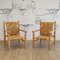 Vintage Wood and Rope Lounge Chairs, Set of 2 1