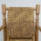 Vintage Wood and Rope Lounge Chairs, Set of 2 9