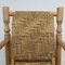 Vintage Wood and Rope Lounge Chairs, Set of 2, Image 9