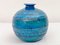 Rimini Blue Ceramic Sphere Vase by Aldo Londi for Flavia Montelupo, 1970s 1