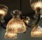 Lustre Mid-Century en Chrome avec Abat-Jour en Verre 6