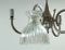 Mid Century Chrome Chandelier with Glass Shades 12