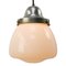Mid-Century White Opaline Glass and Metal Pendant Lamp, Image 3