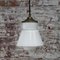 Mid-Century Porcelain, Opaline Glass, and Brass Ceiling Lamp 6