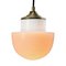 Mid-Century Porcelain, Opaline Glass, and Brass Ceiling Lamp 2
