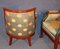 Carved Cherry Wood and Mahogany Empire Lounge Chairs, 1930s, Set of 2, Image 2