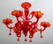 Red Murano Glass Chandelier from Sylcom, 1987, Image 2