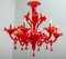 Red Murano Glass Chandelier from Sylcom, 1987, Image 3